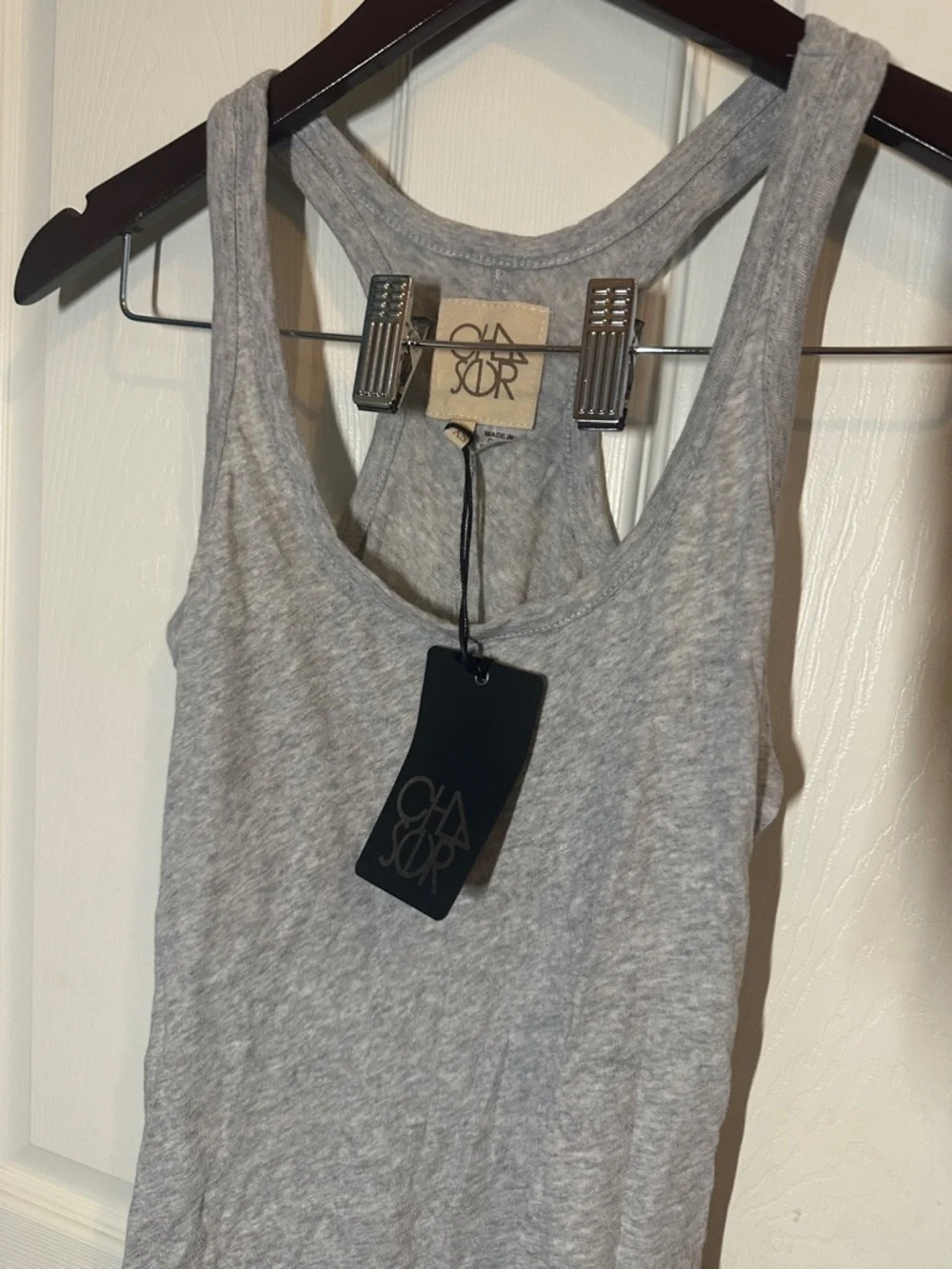 Chaser Light Gray Racerback Tank Top - Picture 3 of 5